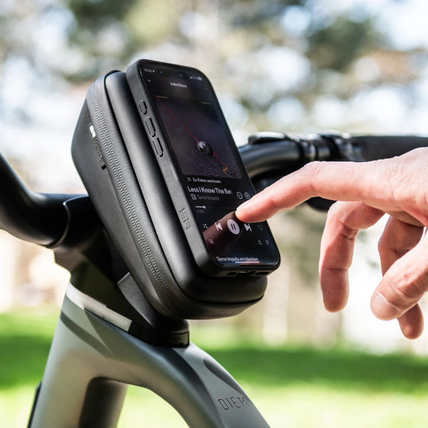 Custodia da manubrio con interfaccia smartphone